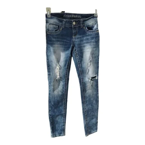 Almost Famous Jeans Almost Famous Distressed Jeans Size